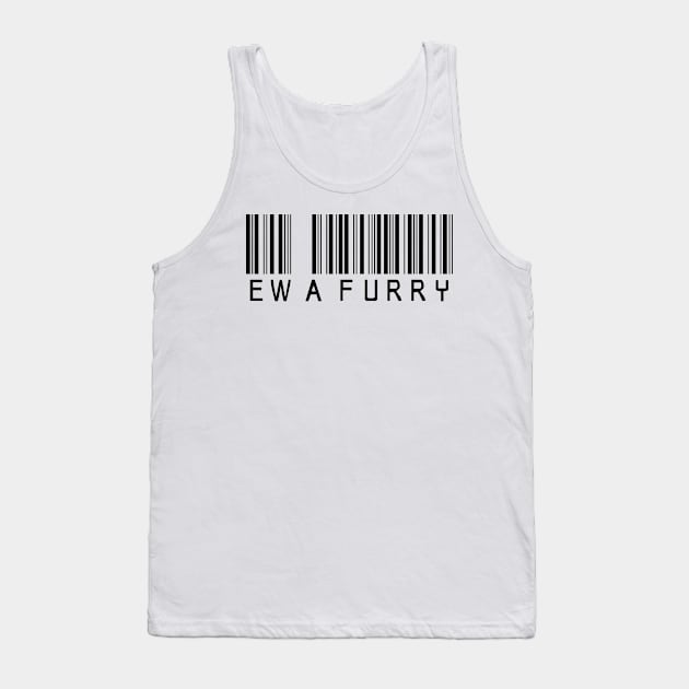 Ew Furry Funny Barcode Furries Simple Tank Top by Mellowdellow